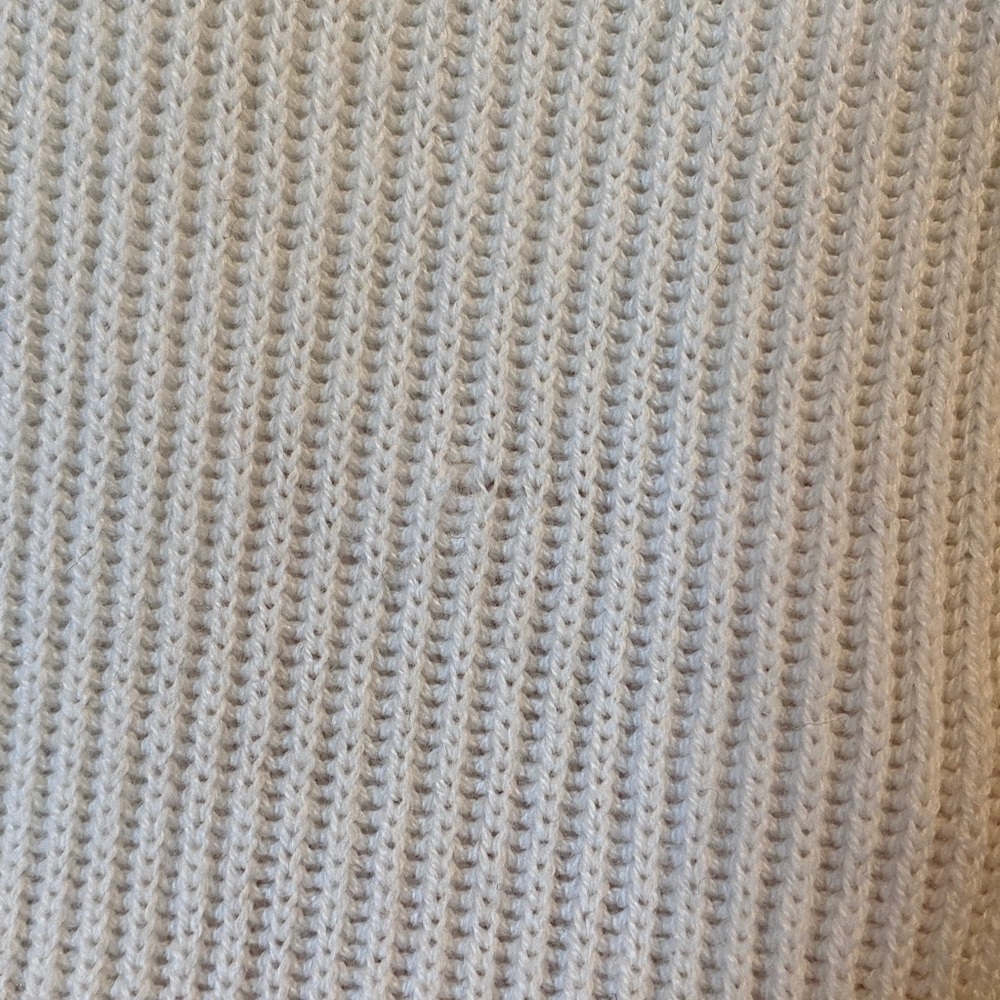 LILYSILK Women's Ribbed Turtleneck Wool Sweater Cream Size M - Picture 8 of 12